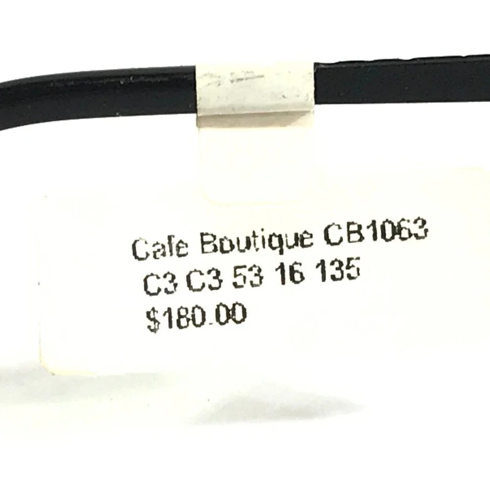 Cafe Boutique Eyeglasses Frames CB1063 C3 Black Gray Checkered Cat Eye 53-16-135